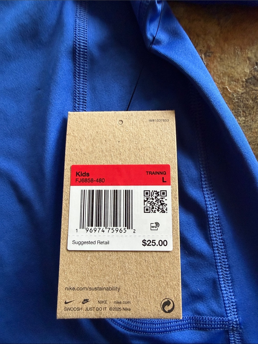 Nike Kids Royal Blue Short Sleeve Performance Tee - Picture 2 of 3